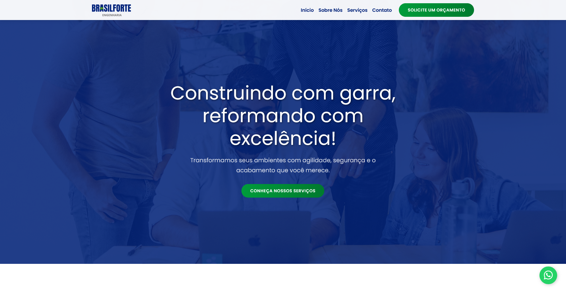 Brasil Forte Engenharia — Landing institucional de servicios